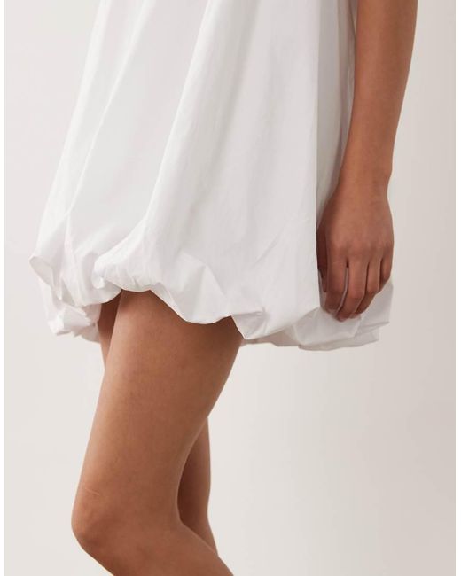 ASOS White Bubble Hem Mini Dress