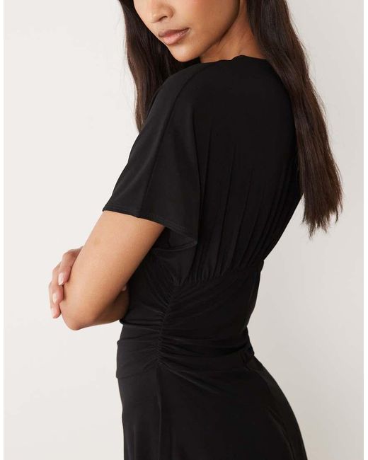 Miss Selfridge Black Deep V-Neck Playsuit