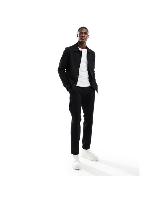 SELECTED Black Hybrid Suit Jacket for men