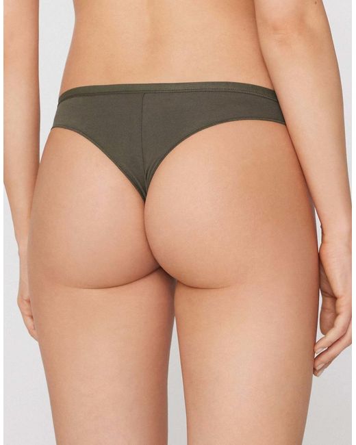 Tezenis Green Plain Colour Cotton Brazilian Briefs