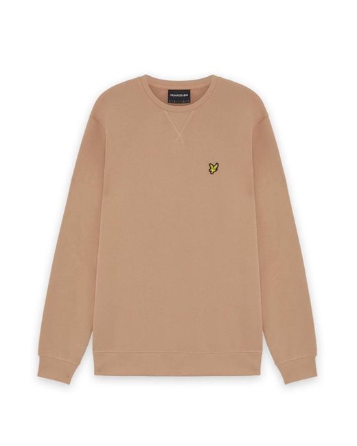 Lyle & Scott Natural Mid Layers Crew Neck Sweatshirt for men
