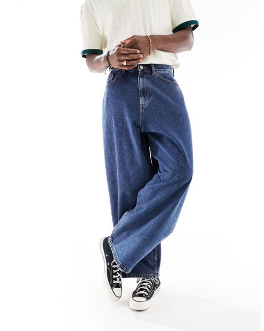 ASOS – schmal zulaufende oversize-jeans in Blue für Herren