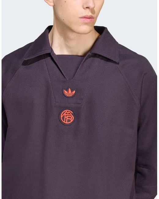 Adidas Originals Blue Fc Bayern Terrace Icons Drill Top for men