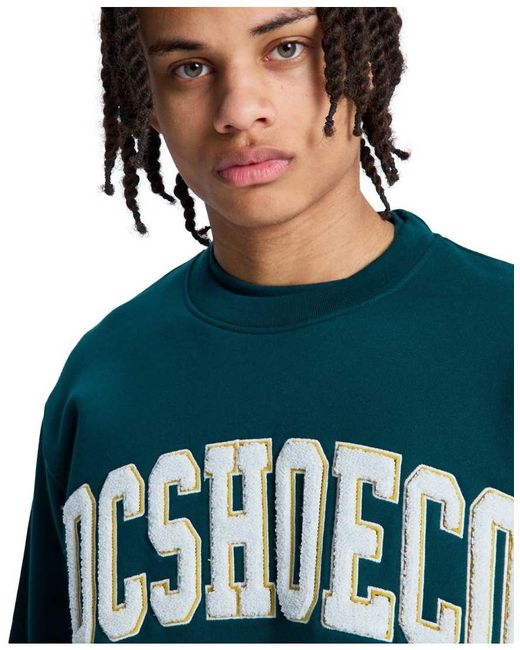 DC Shoes Blue Varsity Sweatshirt for men