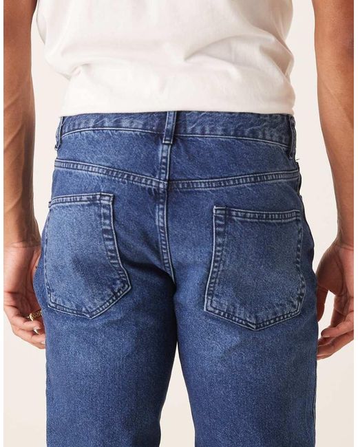 ASOS Blue Tapered Fit Jeans for men
