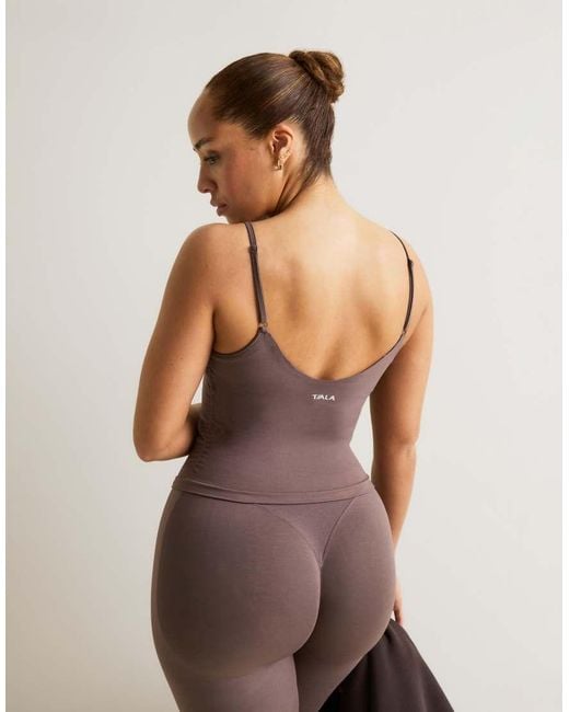 Tala Brown Sculpt Seamless Ruched Vest