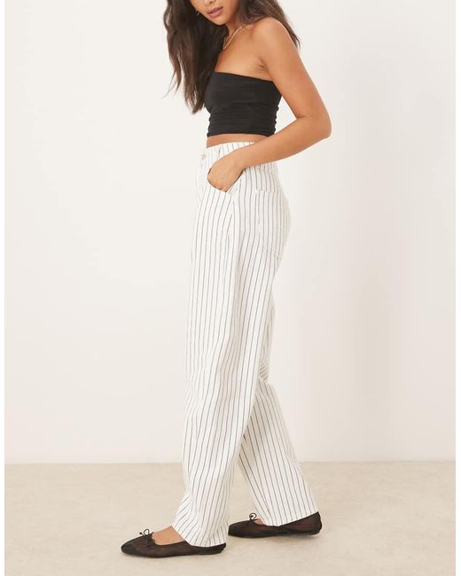 ASOS Natural High Waisted Barrel Leg Jeans