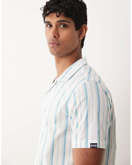 Regatta White Lightweight Hadlin Short Sleeve Shirt for men