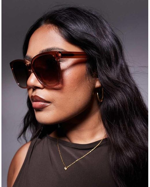 Quay Black Quay Wide Awake Oversized Square Sunglasses