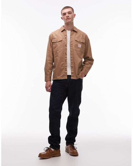 Levi's Natural Workwear Capsule Label Logo Twill Worker Shirt for men