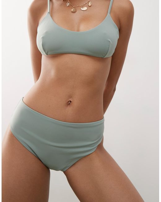 Weekday Green High Waist Bikini Bottom