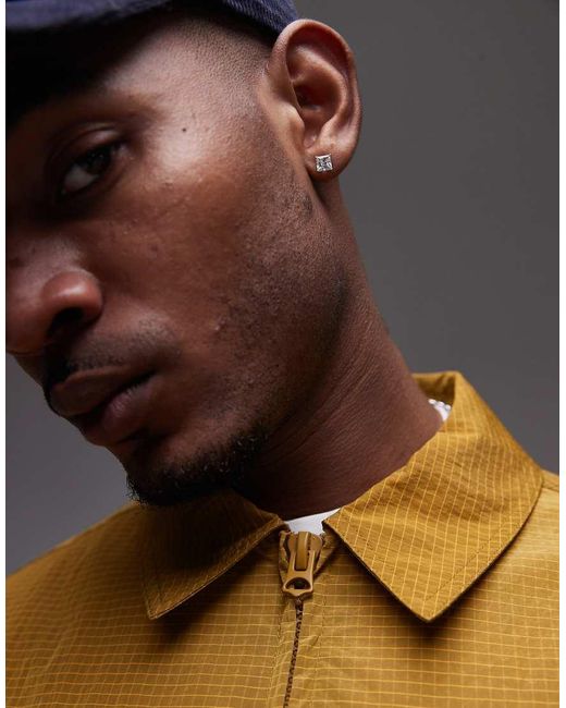 Chaqueta Amarillo Ligera De Tejido Antidesgarros De Topman de hombre de color Multicolor