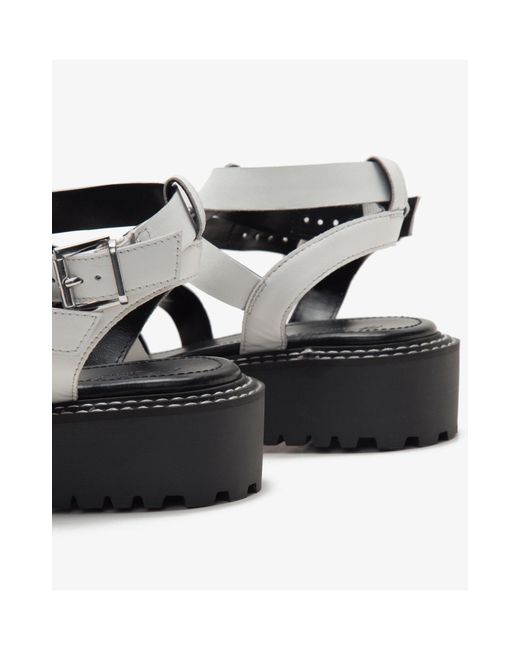 OFF THE HOOK White Elverson Double Strap Western Sandals