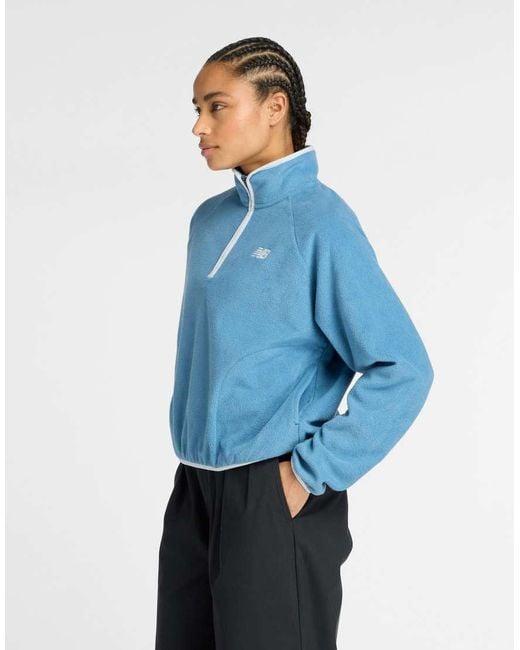 New Balance Blue Sport Polar Fleece Half Zip