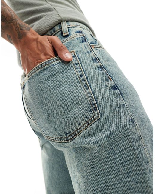 ASOS Blue Wide Flare Jeans for men
