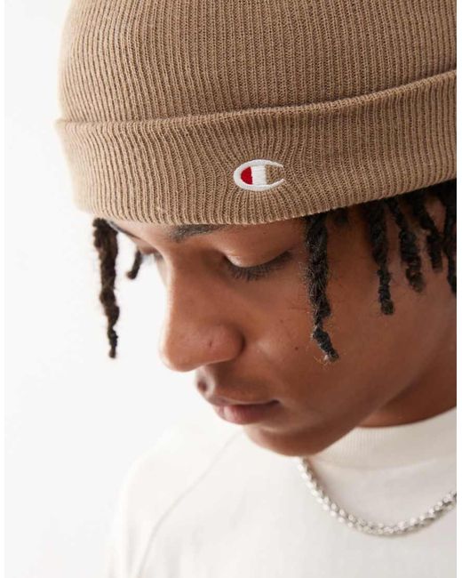 Champion White Beanie for men