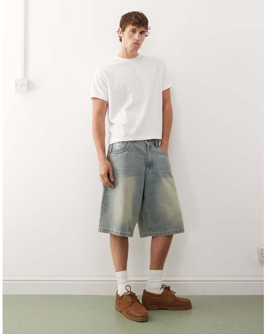 Reclaimed Vintage White Cropped Boxy T-shirt for men