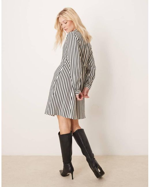 Y.A.S Natural Flippy Hem Mini Shirt Dress