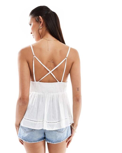 ASOS White Button Front Cami Top