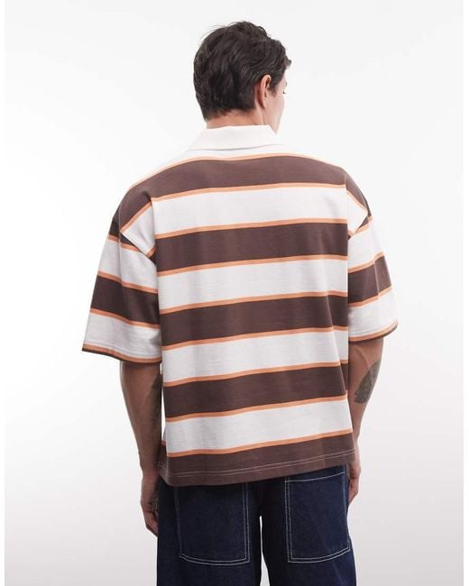 ASOS Multicolor Heavyweight Boxy Oversized Polo for men