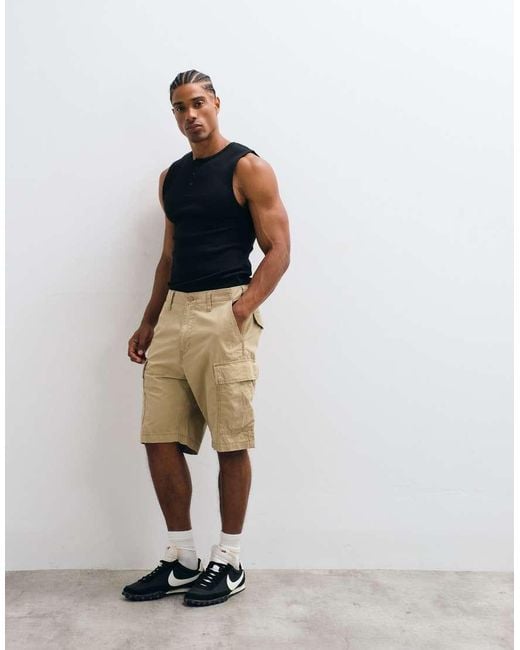 Levi's Gray Carrier Cargo Canvas Shorts for men