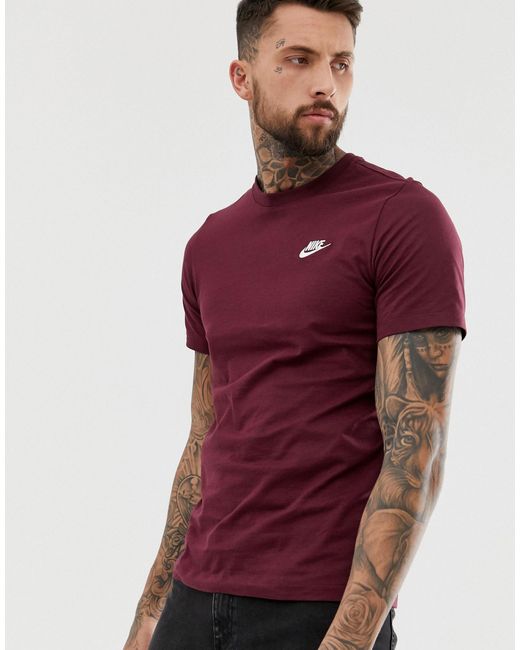 Camiseta burdeos con logo Club Nike de hombre de color Purple