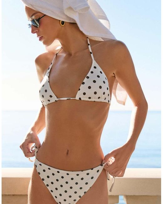 4th & Reckless Multicolor Triangle Halterneck Bikini Top