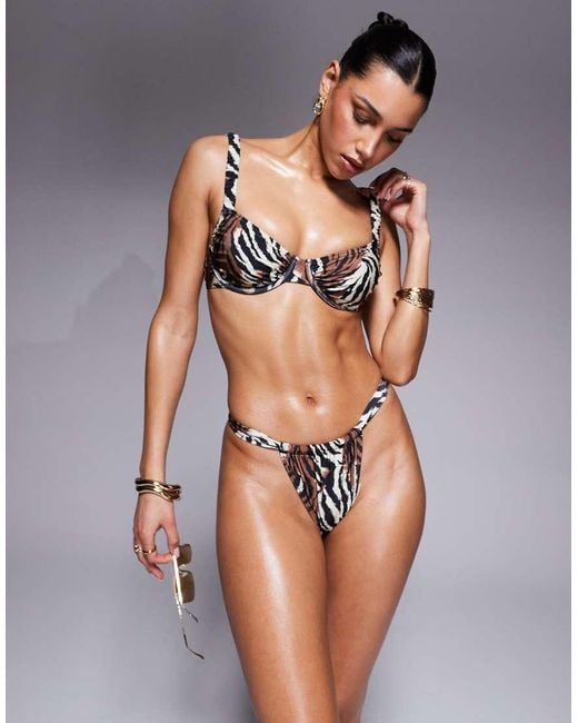 South Beach Multicolor Ruched Bikini Bottoms