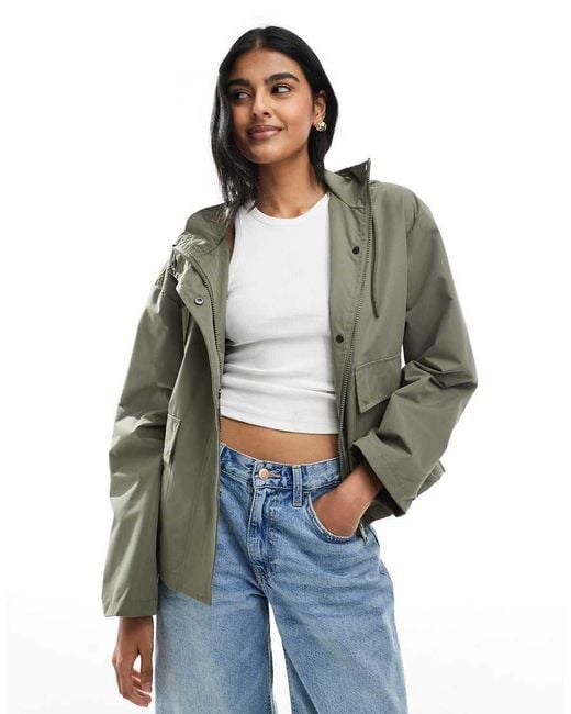 Brave Soul Green Short Coated Jacket