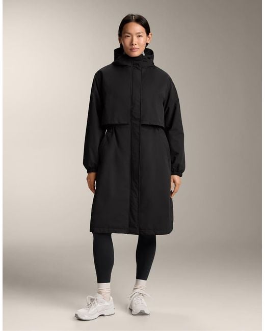 Oysho Black Fellex® Aerogel 10k Waterproof Long Padded Jacket
