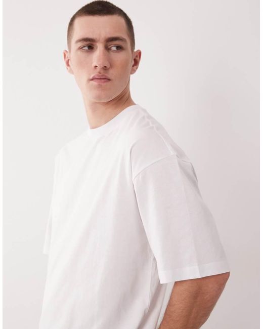 Pack De 2 Camisetas Blancas Básicas Extragrandes De ASOS de hombre de color White