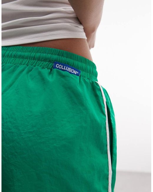 Collusion Green Dolphin Hem Runner Shorts