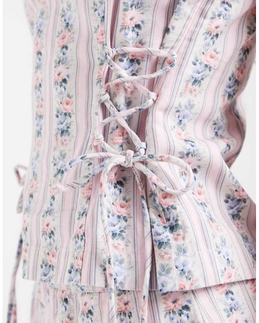 Muse Assembly White Corset Strap Top