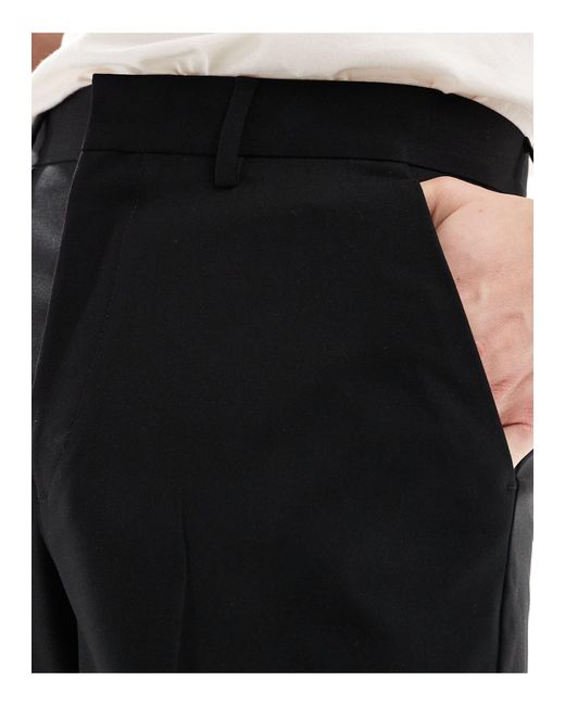 ASOS Black Straight Suit Trouser for men