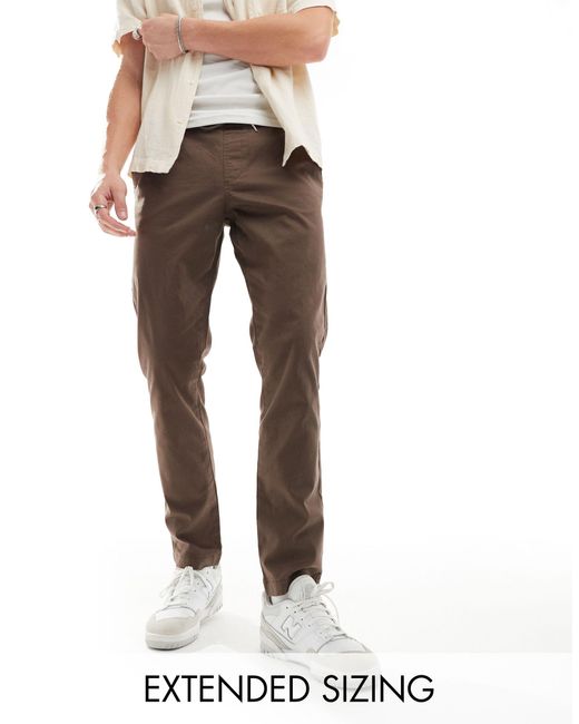 Pantaloni slim marroni di ASOS in Brown da Uomo