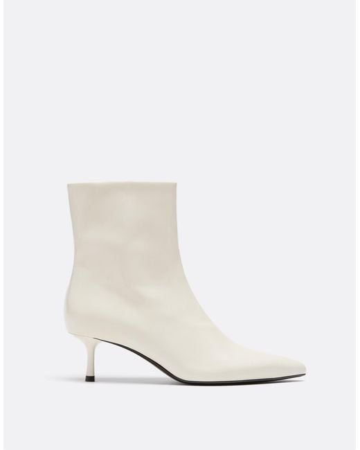 Stradivarius White Stiefeletten