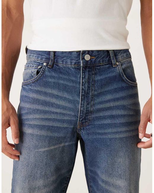 ASOS Blue Straight Jeans for men