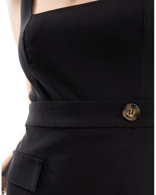 Mono corto utilitario con falda pantalón ASOS de color Black