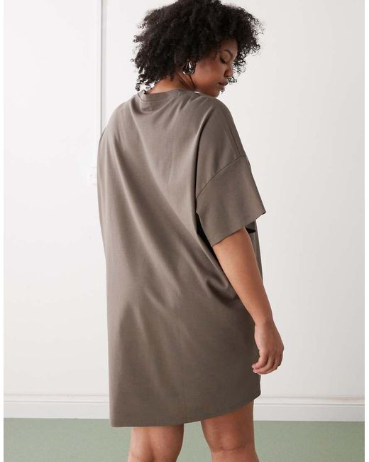Noisy May Brown Boxy T-shirt Dress
