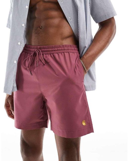 Carhartt Pink Chase Swim Short for men