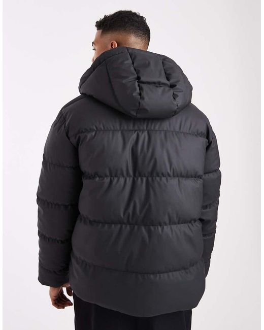Only & Sons Gray Water Resistant Puffer Coat for men