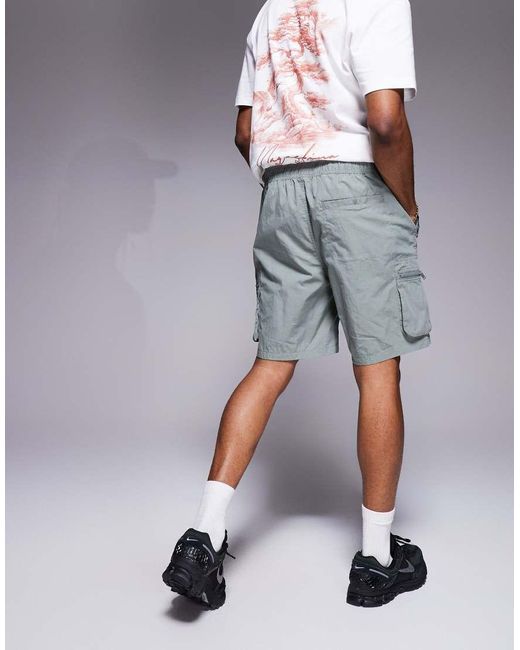 River Island Cargoshort Met Stretch in het Gray voor heren