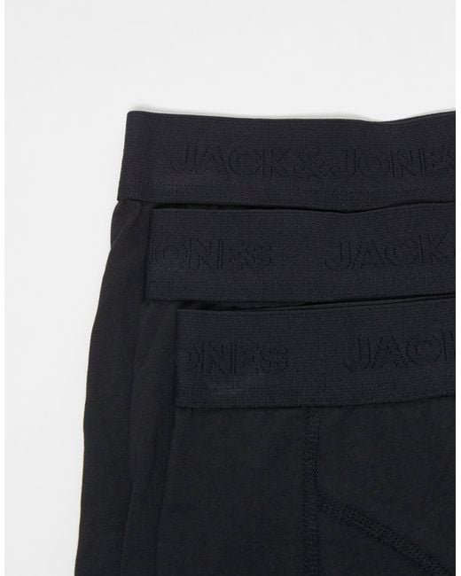 Jack & Jones Gray 3 Pack Trunks for men