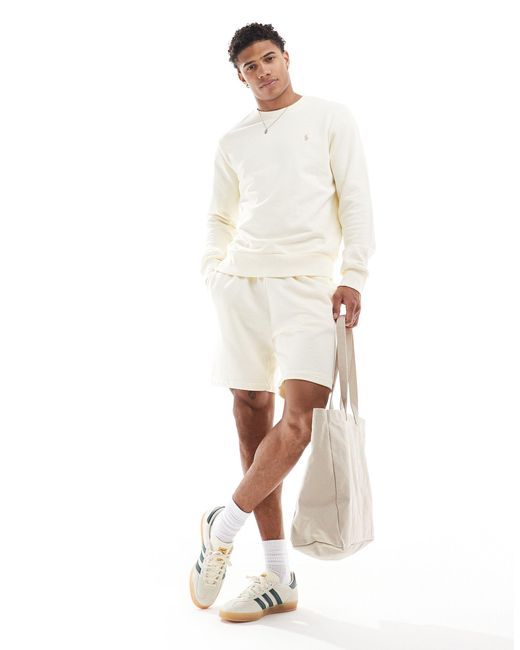 Sweat d'ensemble en tissu molletonné épais avec logo emblématique - crème Polo Ralph Lauren pour homme en coloris White