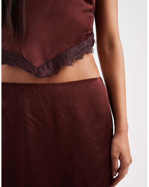 Miss Selfridge Red Scallop Edge Mini Skirt Co-ord