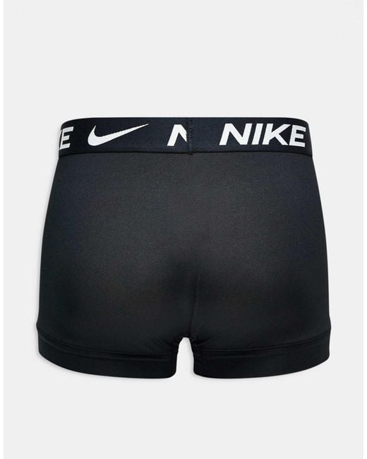 Nike – dri-fit essential – 3er-pack mikrofaser-boxershorts mit engem schnitt in Black für Herren