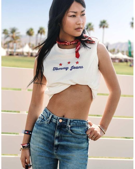 Tommy Hilfiger White Star Novelty Logo T-Shirt