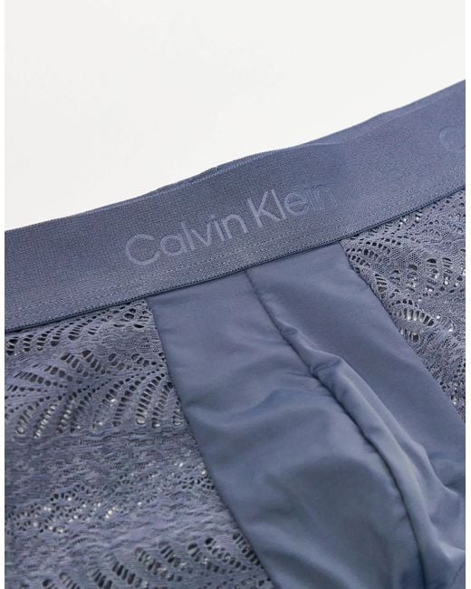 Calvin Klein Blue Sculpt Lace Low Rise Trunk for men