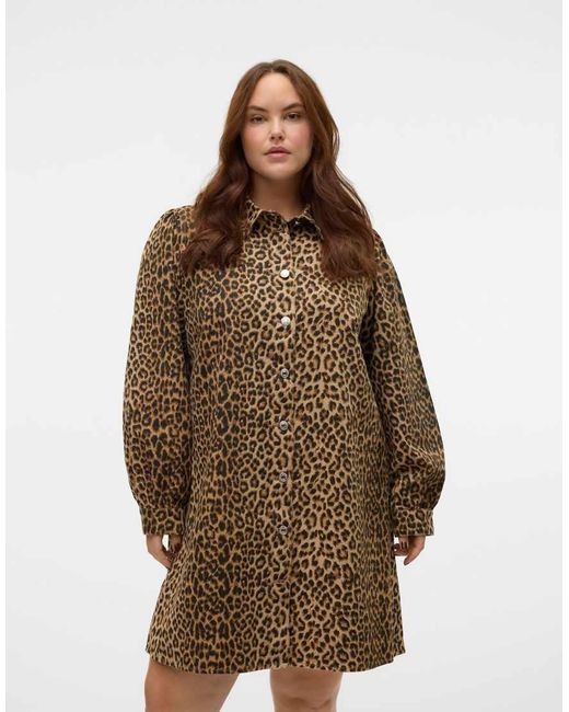 Vero Moda Brown Denim Dress