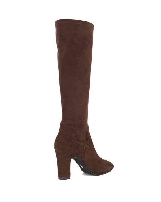 Dune Brown Wide Fit Wf Simple Knee High Boots